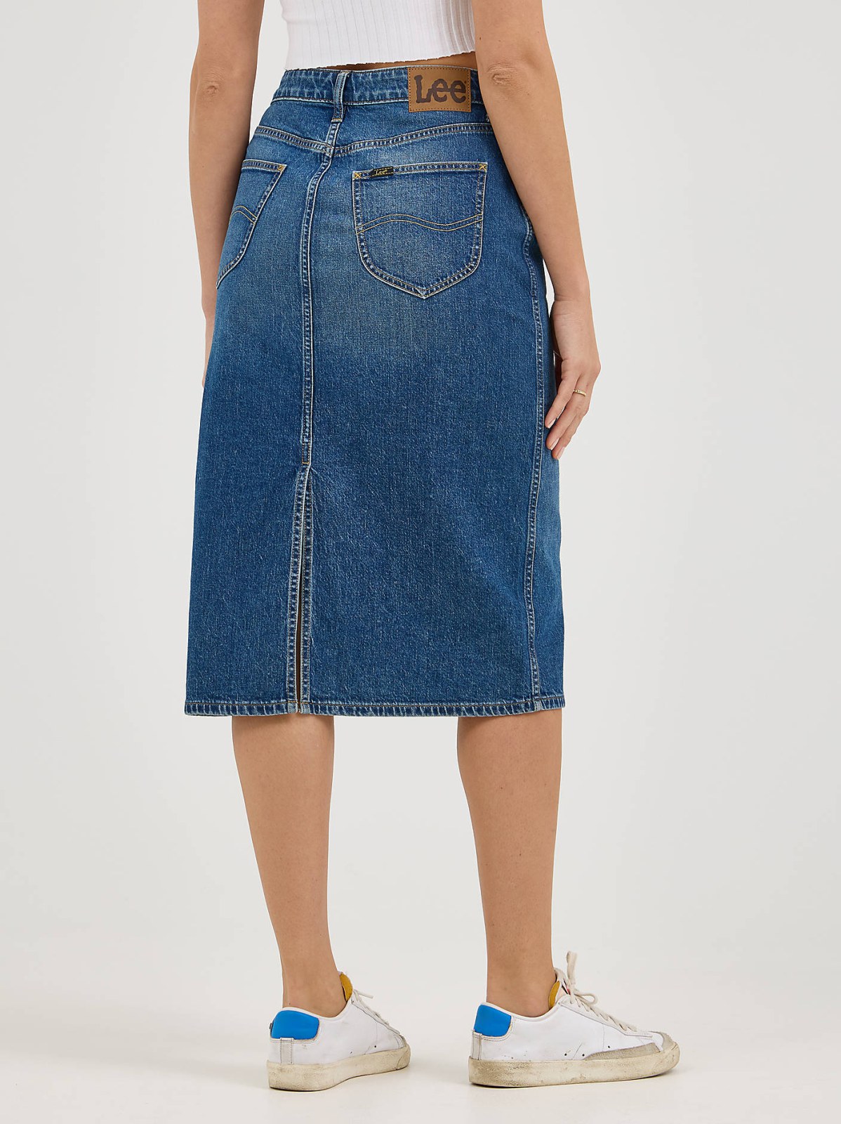 Women's Legendary Back Slit Denim Skirt - view 3