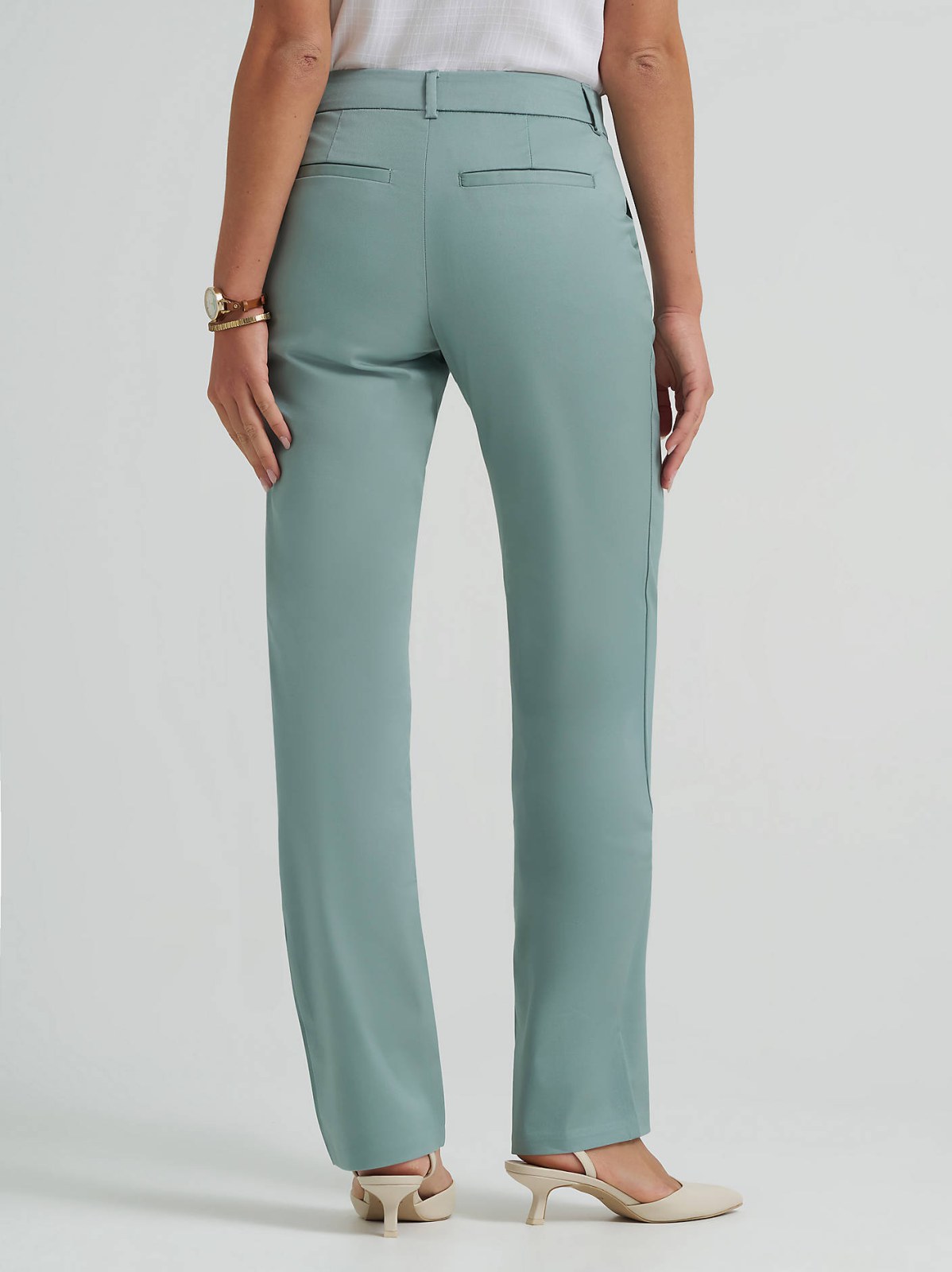 Women's Wrinkle Free Relaxed Fit Straight Leg Pant - view 3