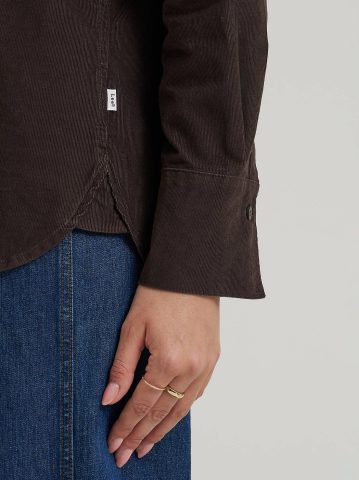 Women's Classic Button Down Corduroy Shirt