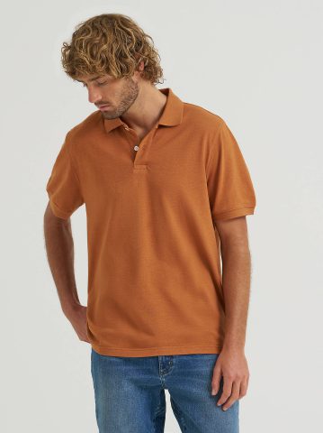 Men's Solid Mini Pique Polo Shirt