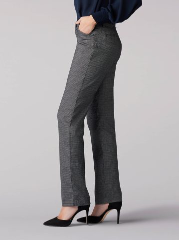 Women's Wrinkle Free Relaxed Fit Straight Leg Pant (Petite)
