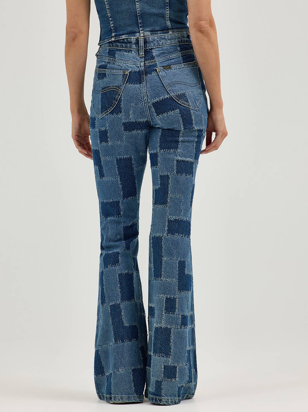 Women's High Rise Patchwork Flare Jean - view 3