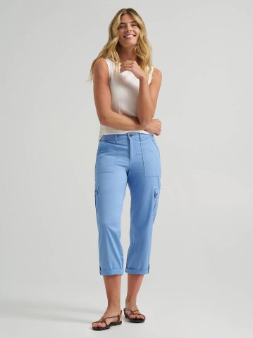 Women's Ultra Lux Comfort with Flex-to-Go Relaxed Fit Cargo Capri