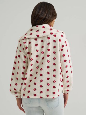 Women's Printed Sherpa Pullover