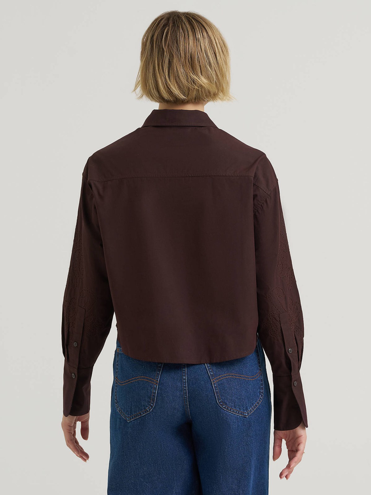 Women's Embroidered Button Down Shirt - view 2