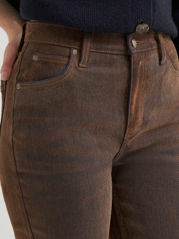 Women's Flocked High Rise Bootcut Jean