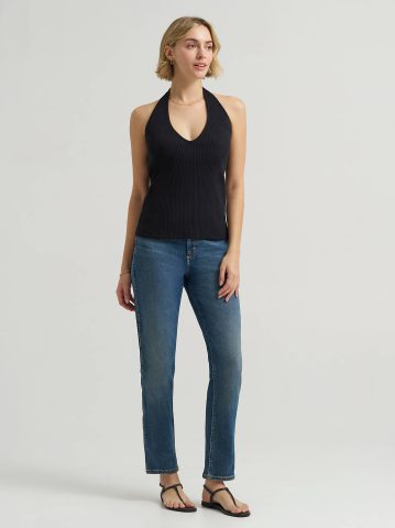 Women's Rib Knit Halter Top