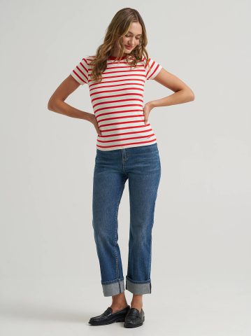 Women's Lee® x Marilyn Monroe Striped Baby Tee