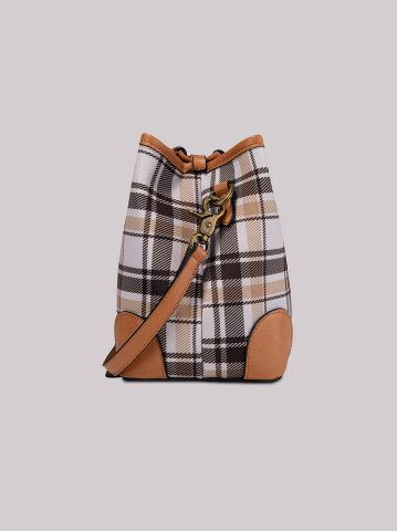 Women's Plaid Logo Handbag