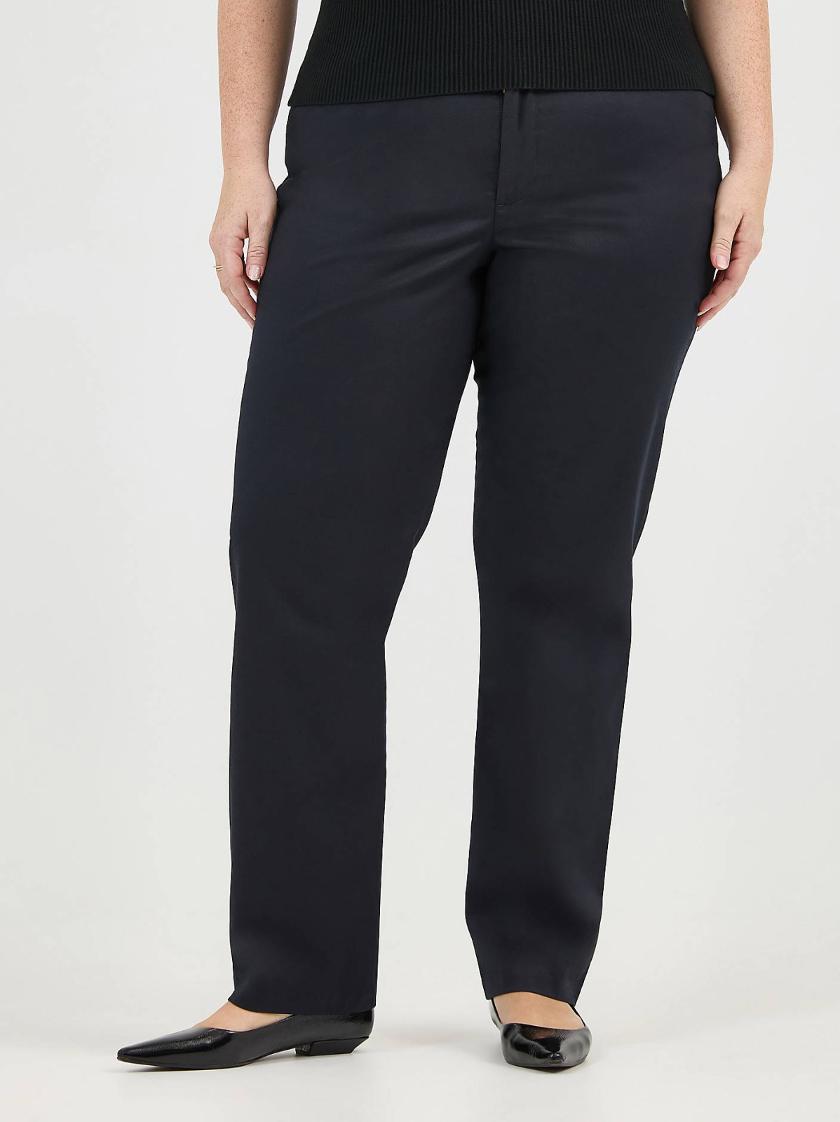 Women's Wrinkle Free Relaxed Fit Straight Leg Pant (Plus) - view 3