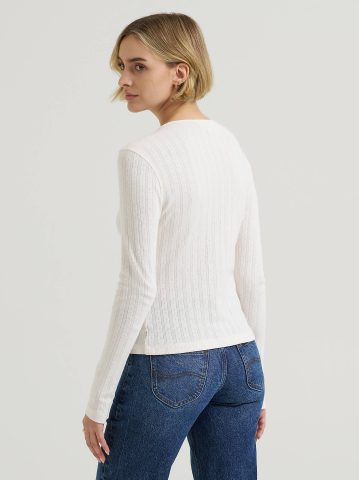 Women's Pointelle Cardigan Sweater