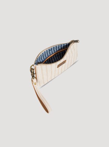 Women's Stripe Logo Wristlet Wallet