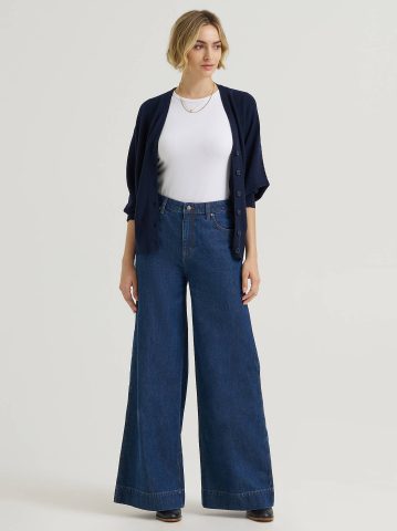 Women's Premium High Rise Loosest Straight Jean