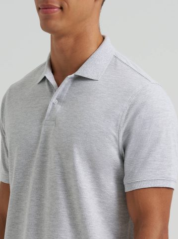 Men's Solid Mini Pique Polo Shirt