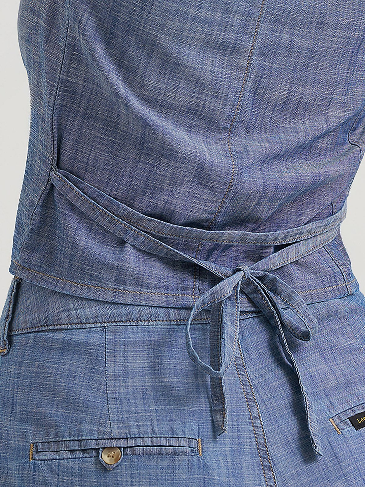 Women's Button Front Tie Vest - view 3