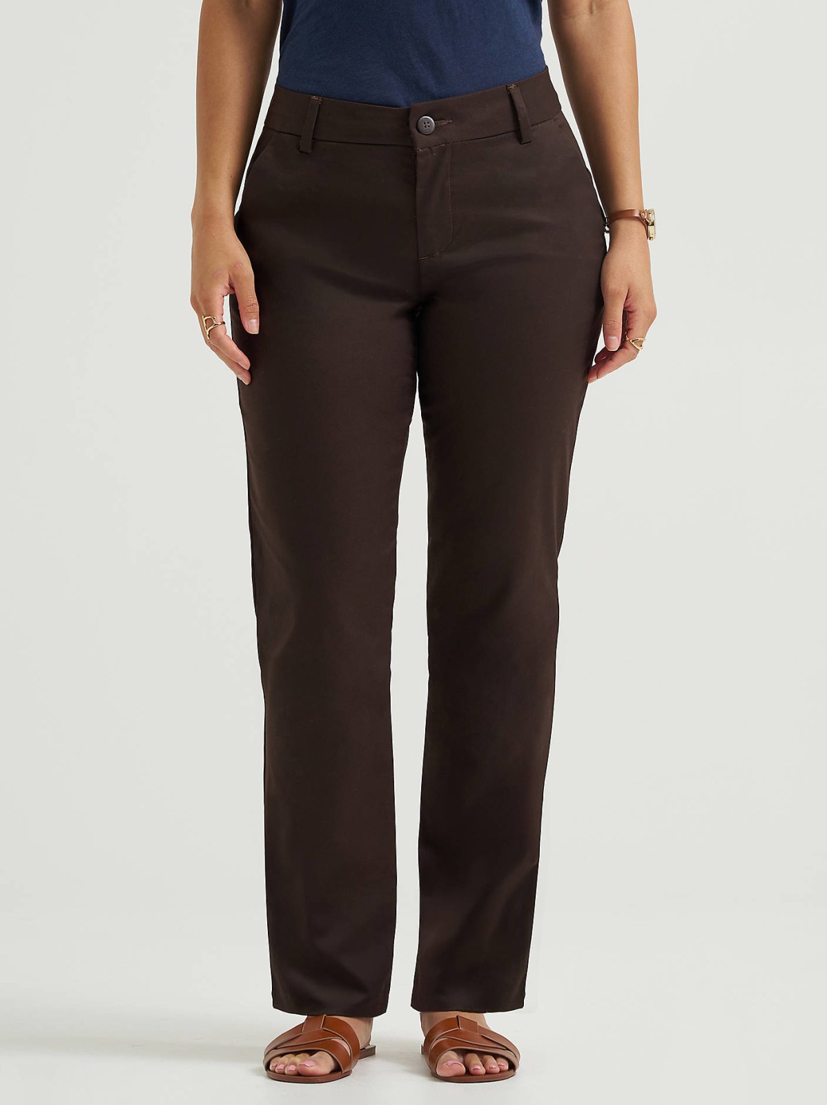 Women's Wrinkle Free Relaxed Fit Straight Leg Pant - view 2