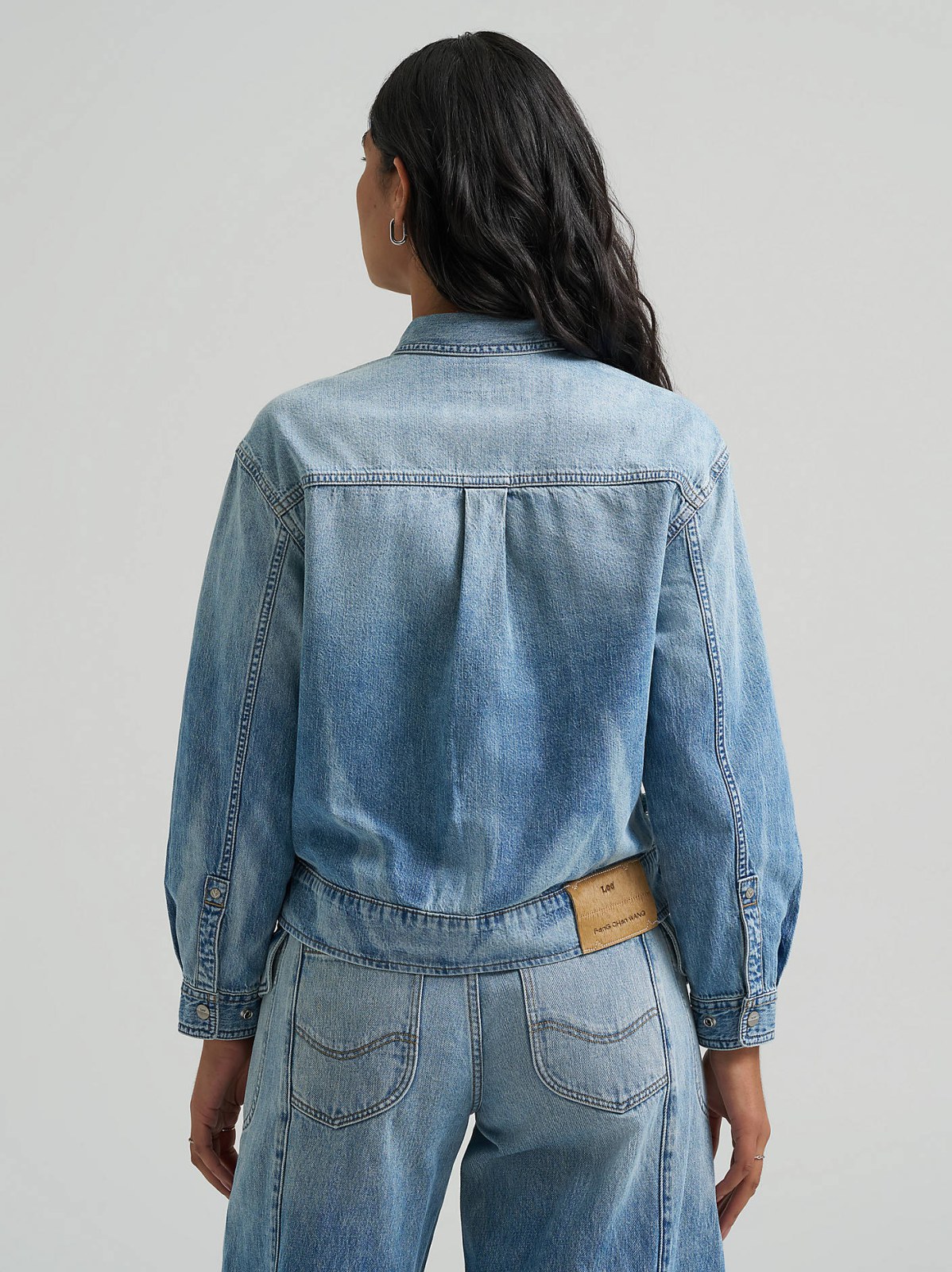 Women's Lee® x Feng Chen Wang Denim Peplum Shirt - view 4
