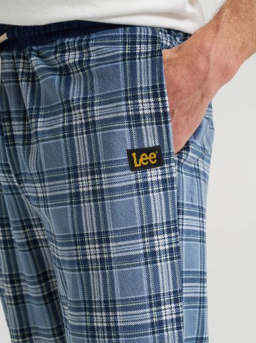 Men's Plaid Lounge Pant with Contrast Waistband