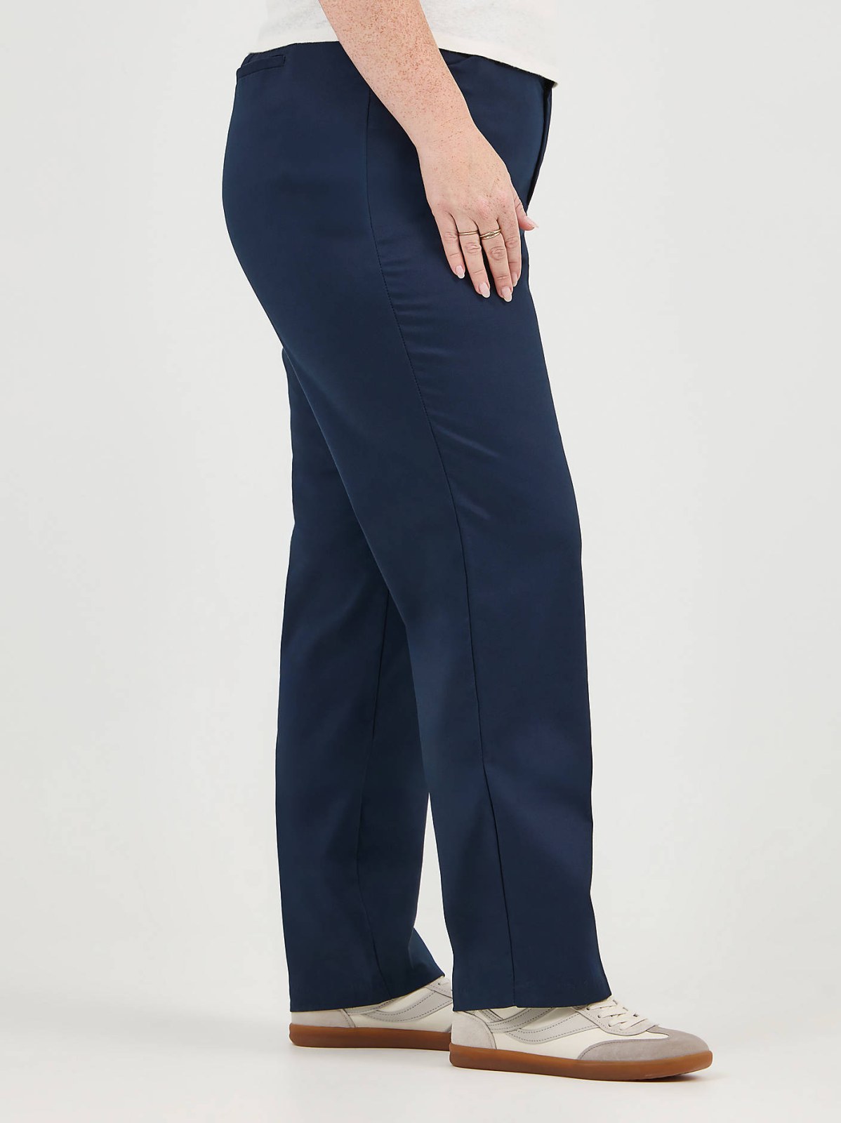 Women's Wrinkle Free Relaxed Fit Straight Leg Pant (Plus) - view 4