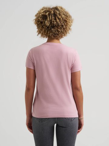 Women's Solid V-Neck Logo Tee — alternate view