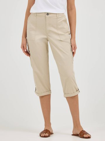 Women's Ultra Lux Comfort with Flex-to-Go Relaxed Fit Cargo Capri