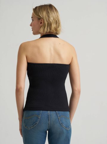 Women's Rib Knit Halter Top