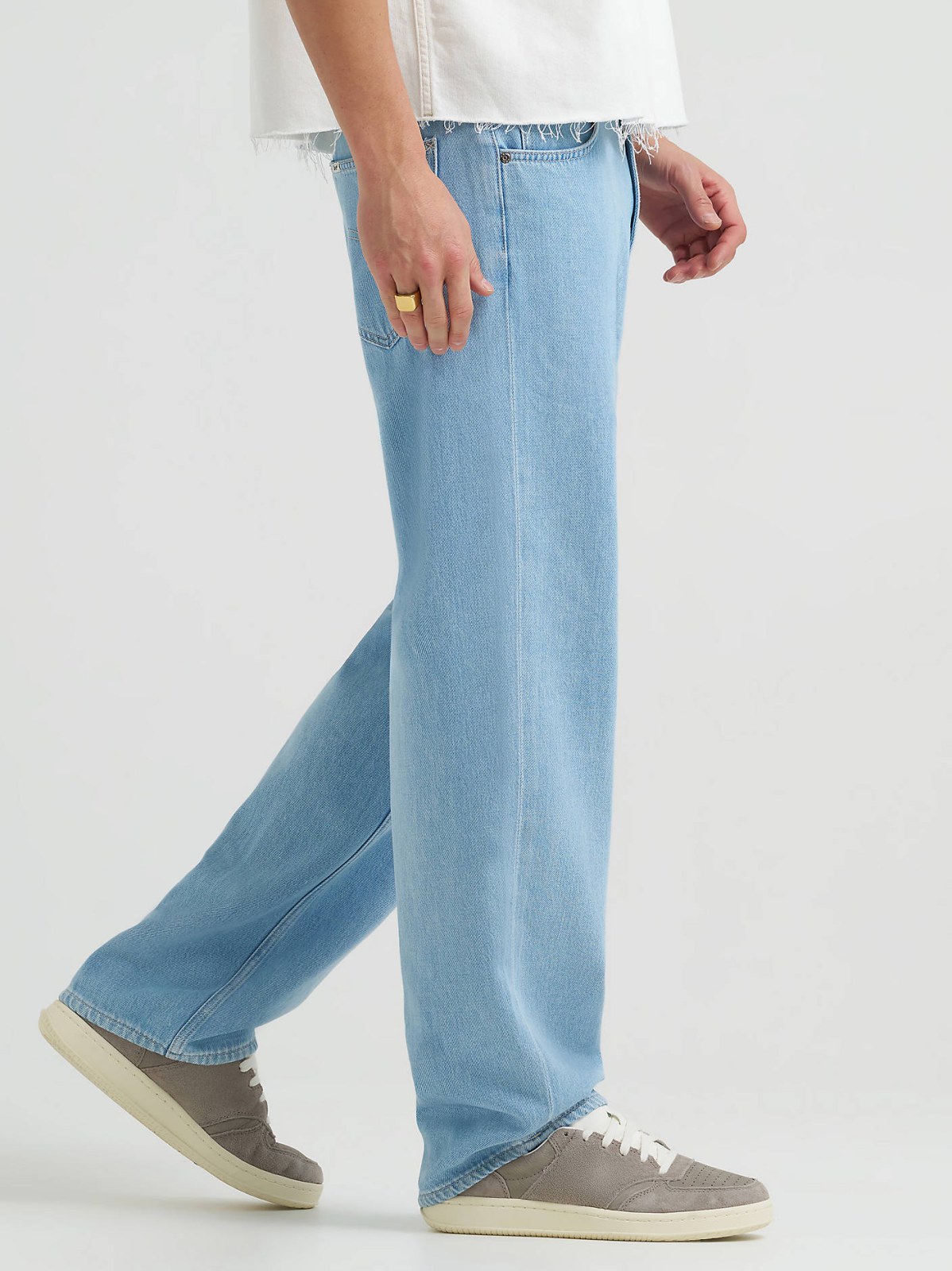 Men's 100% Cotton Drawstring Baggy Jean - view 5