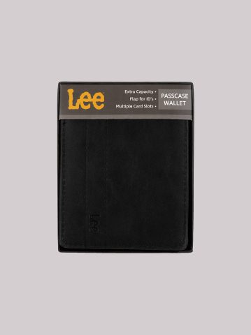 Men's Embossed Logo Passcase Wallet
