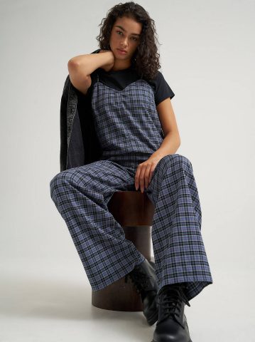 Women's Preppy Wide Leg Jumpsuit