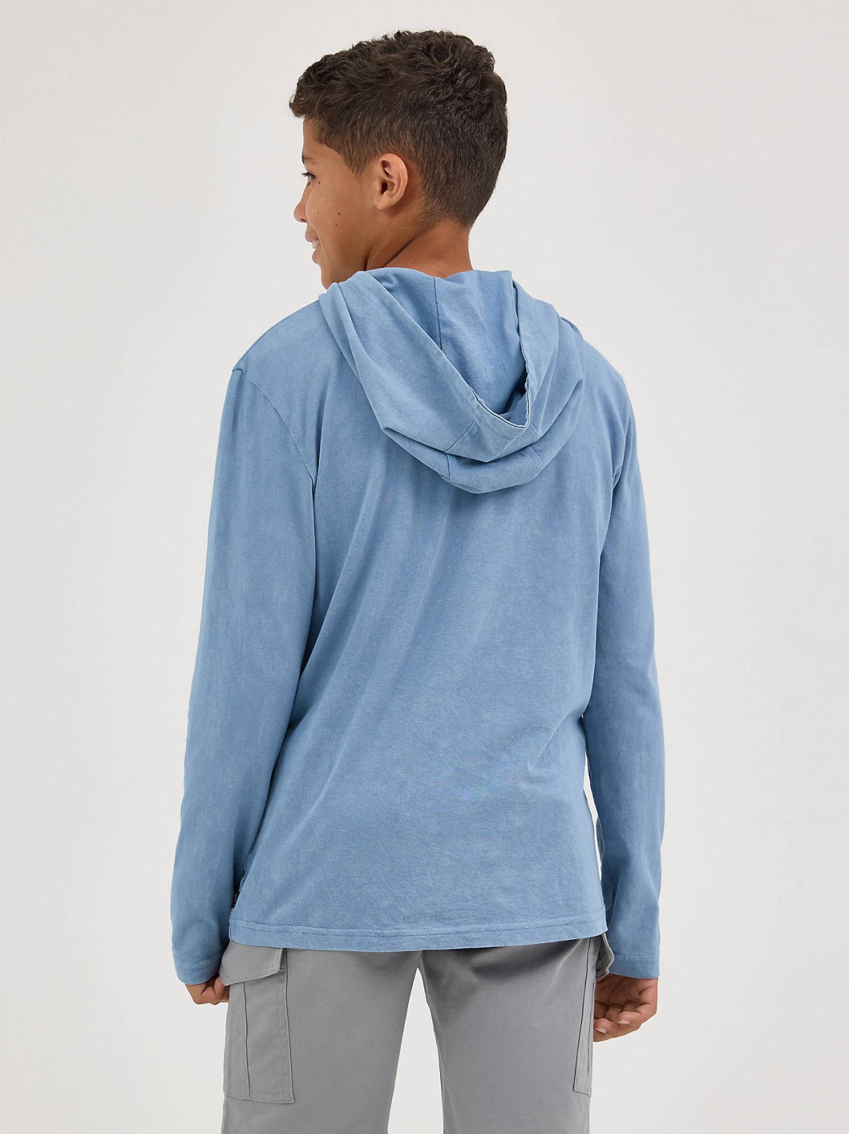 Boy's Oil Wash Hooded Jersey Logo Tee - view 2