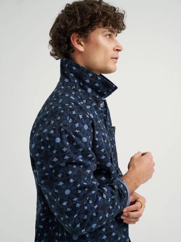 Men's Geo Snap Front Denim Jacket — alternate view