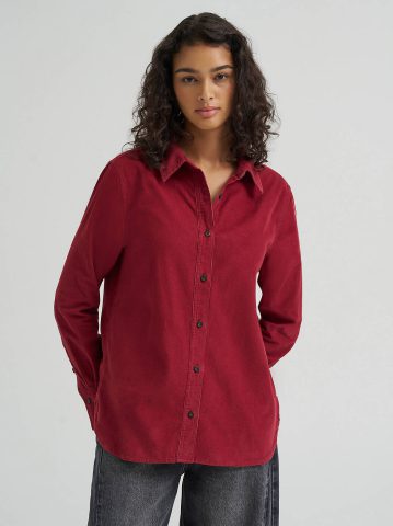 Women's Classic Button Down Corduroy Shirt — alternate view
