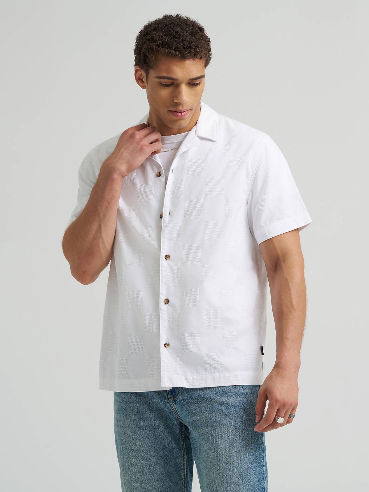Men's Relaxed Textured Camp Shirt