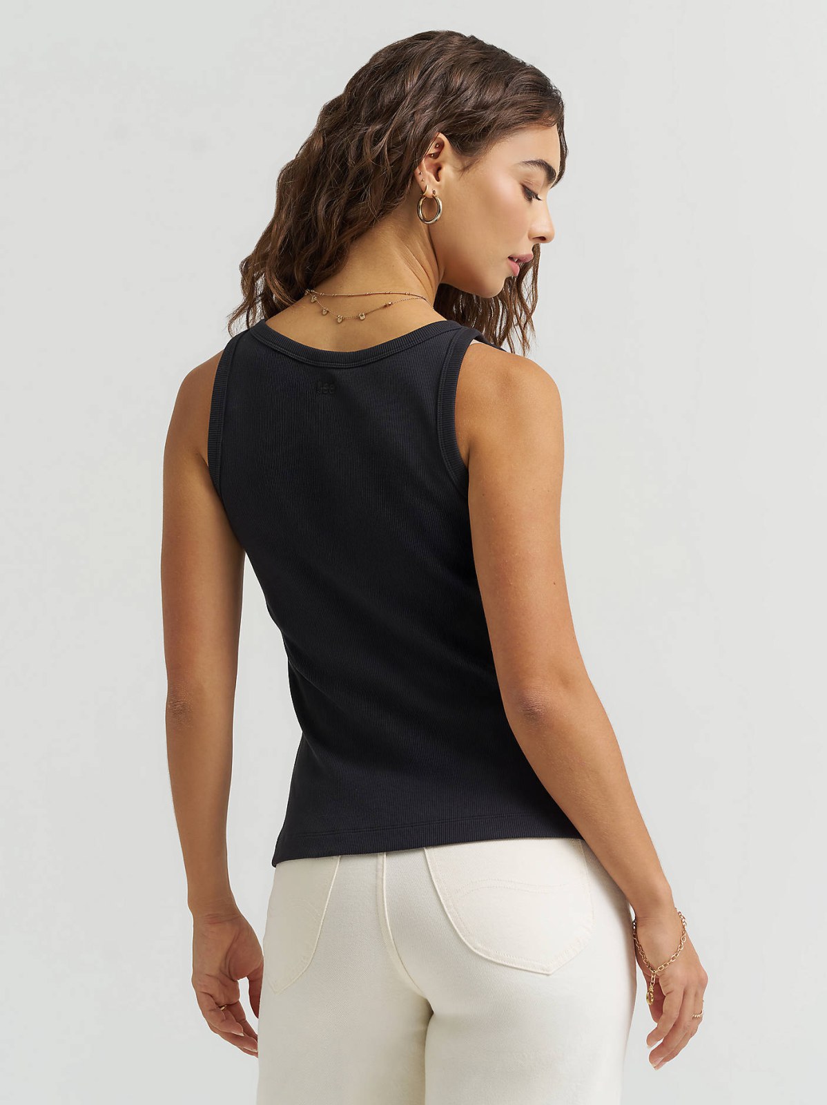 Women's Solid Ribbed Tank Top - view 4