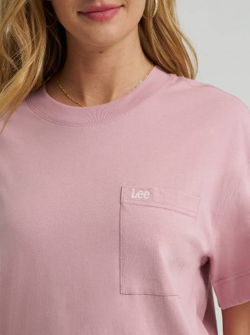 Women's Solid Logo Pocket Tee