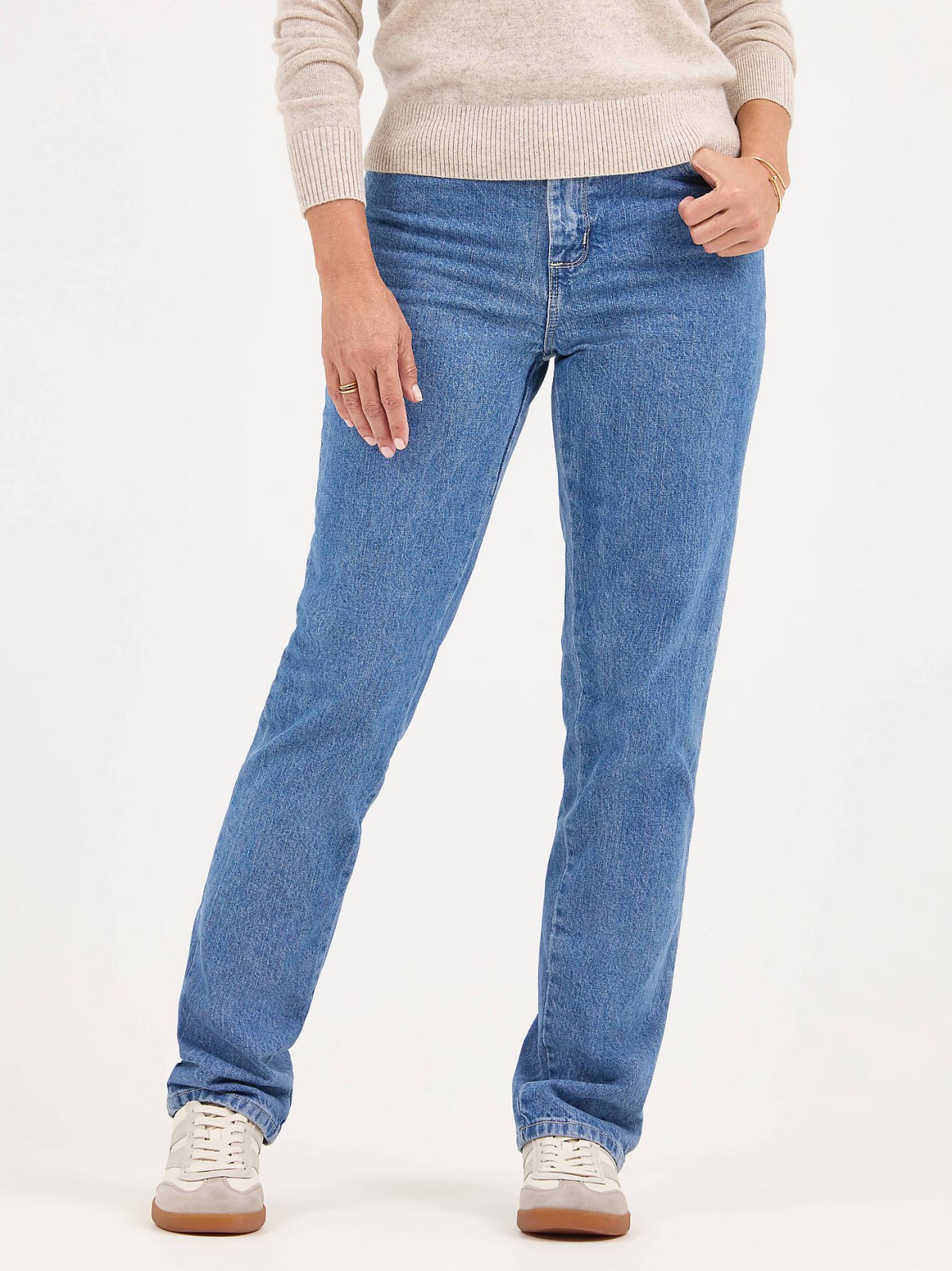 Women’s 100% Cotton Relaxed Fit Straight Leg Jean - view 2