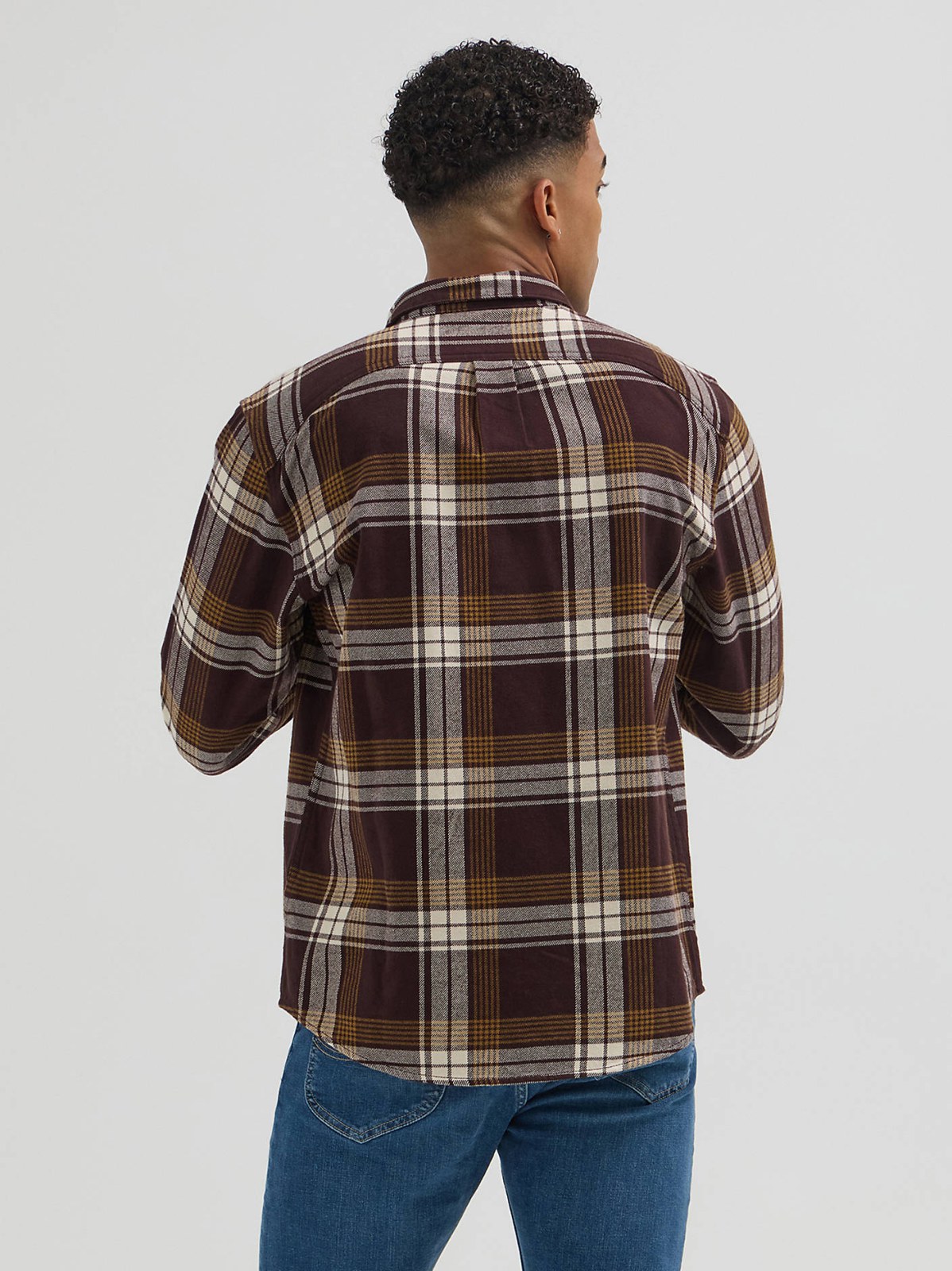 Men's Relaxed Fit Riveted Plaid Button Down Shirt - view 3