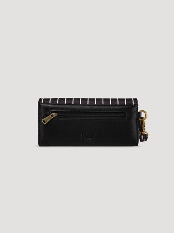 Women's Stripe Wristlet Trifold Wallet