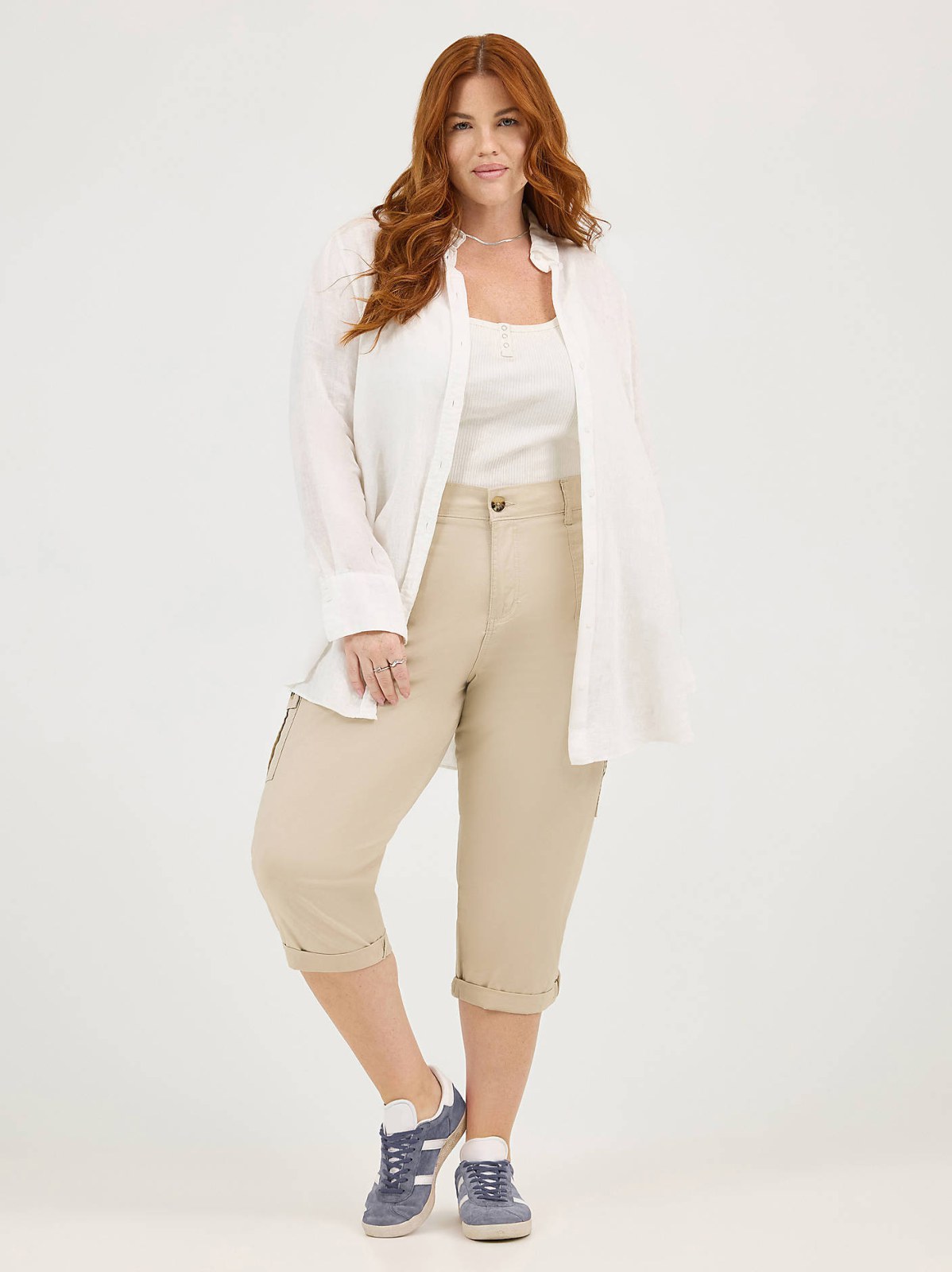 Women's Ultra Lux Comfort with Flex-To-Go Relaxed Fit Cargo Capri (Plus)