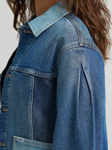 Women's Patched Denim Chore Jacket