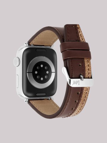 Solid with Side Stripe Vegan Leather Universal Watchband