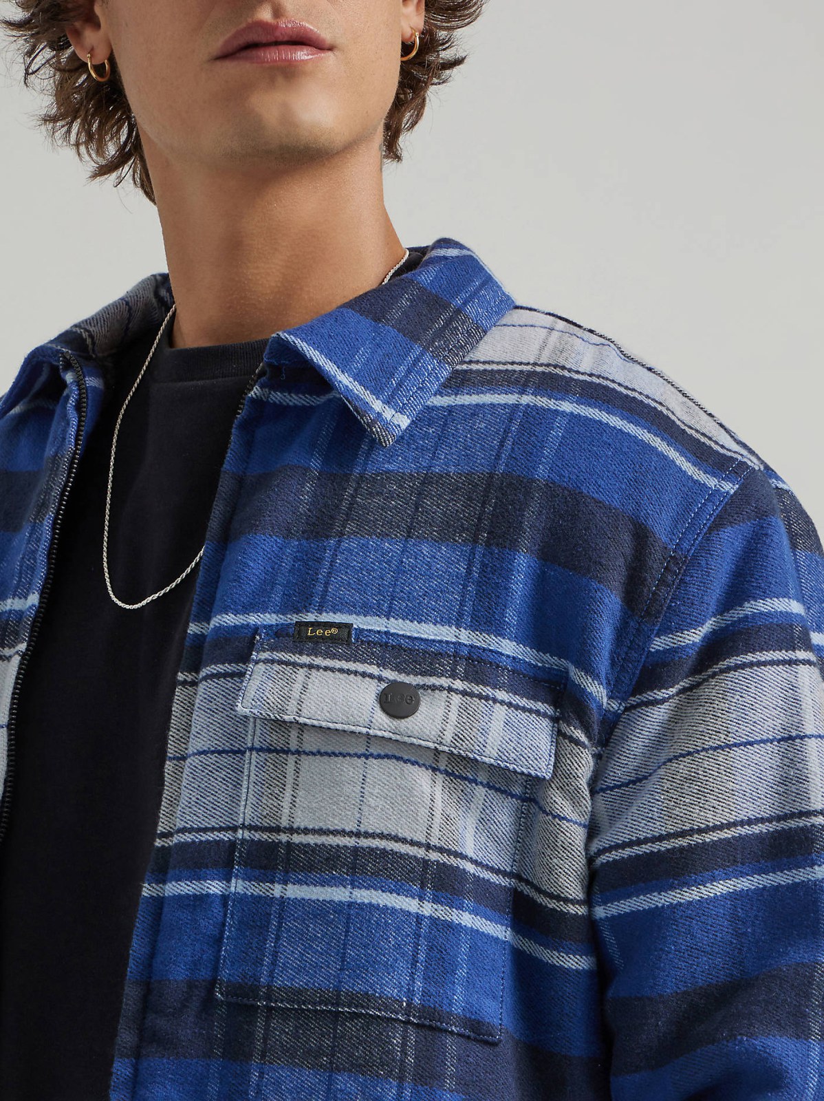 Men's Sherpa Lined Flannel Overshirt - view 3
