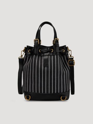 Women's Striped Bucket Backpack — alternate view