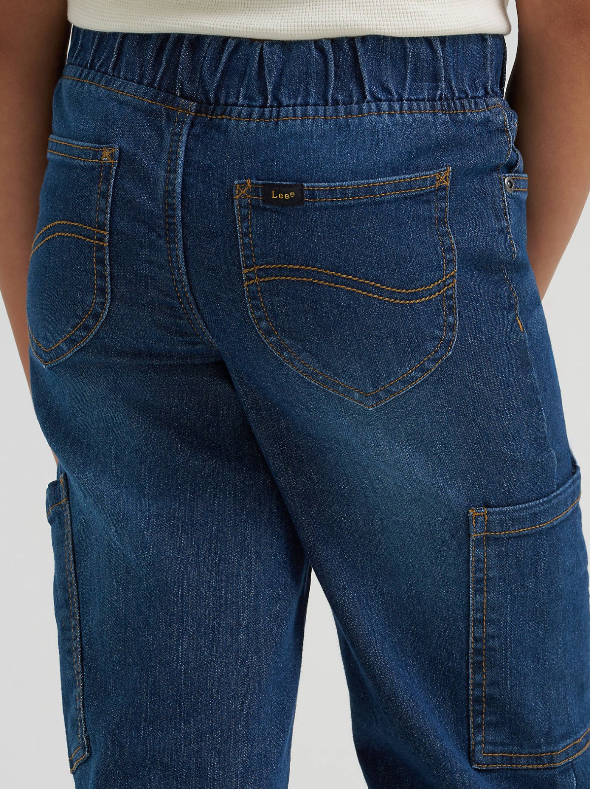 Girl's Wide Leg Cargo Pull On Jean - view 5