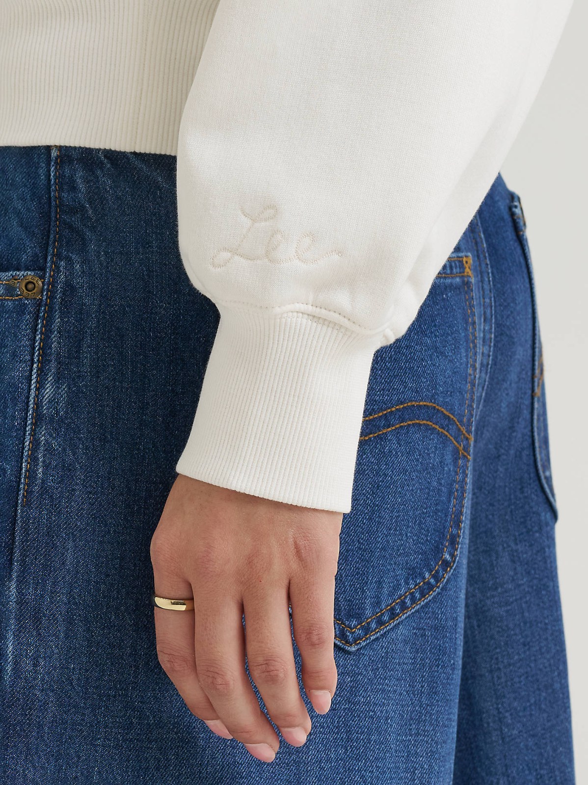 Women's Solid Crew Neck Sweatshirt - view 3