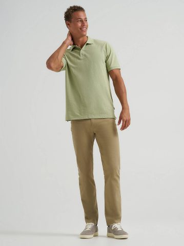 Men's Solid Mini Pique Polo Shirt