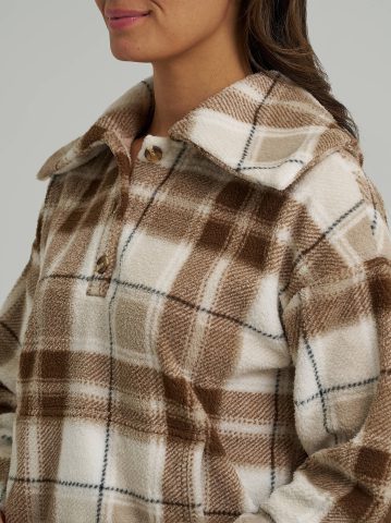 Women's Printed Sherpa Pullover