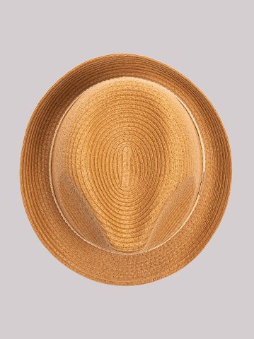 Laced Leather Band Straw Fedora