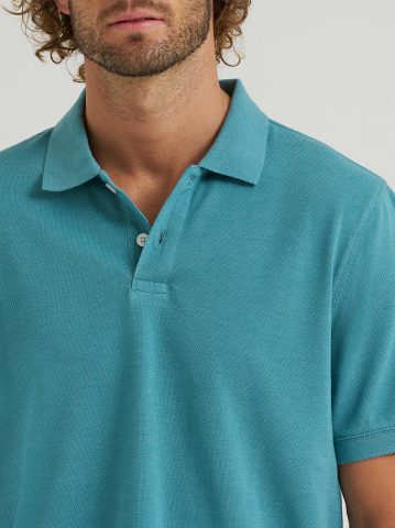 Men's Solid Mini Pique Polo Shirt