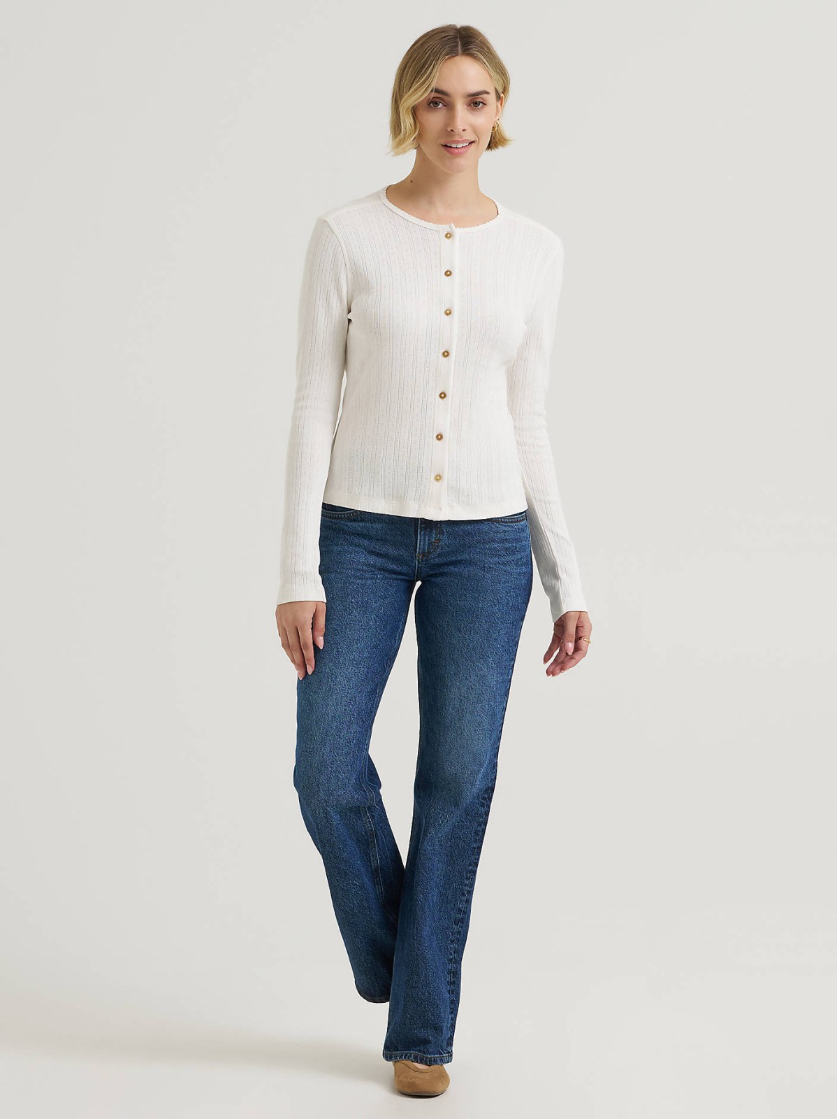 Women's Pointelle Cardigan Sweater - view 4